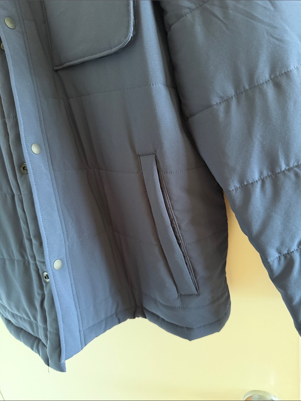 J.Crew Mens Eco Nordic Shirt Jacket Primaloft Navy Blue Puffer Workshirt Large - Picture 5 of 8